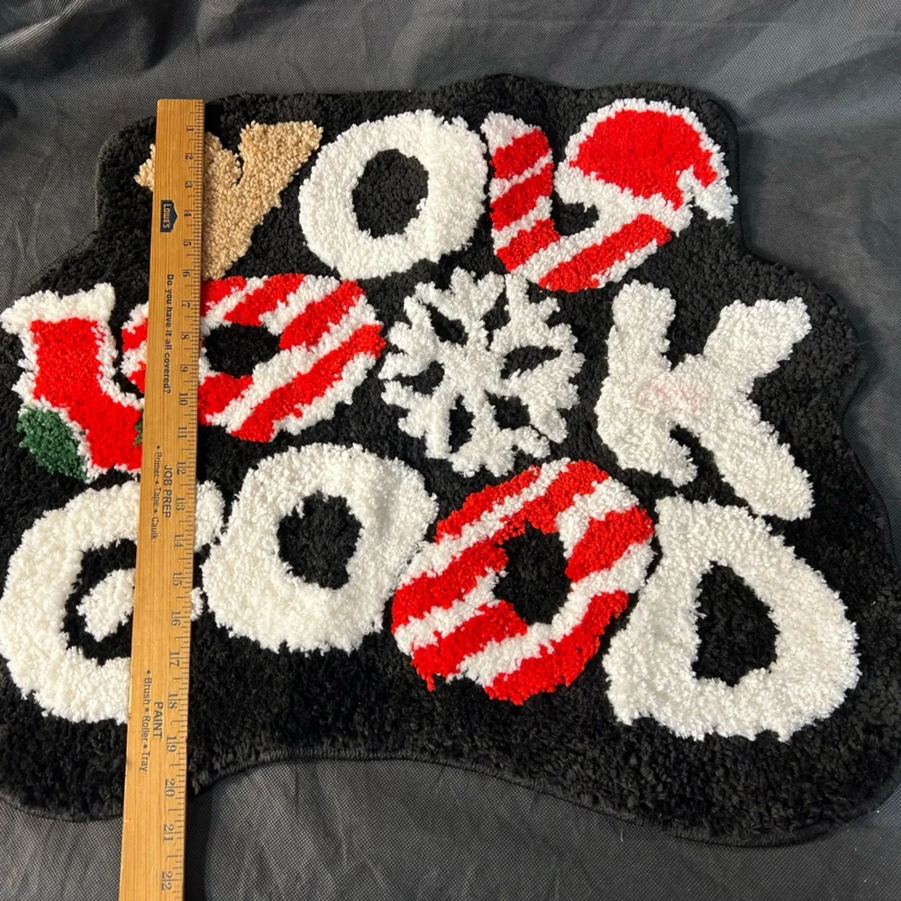 Festive Black and Red Accent mat